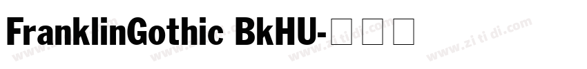 FranklinGothic BkHU字体转换